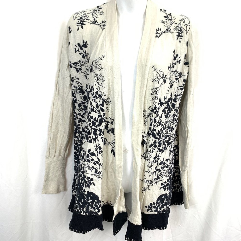 ANGEL OF THE NORTH Anthropologie CASHMERE Blend Cardigan Open Style Sweater  M